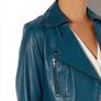 AS NEW - Mary Portas Aqua Marine soft genuine leather jacket Image 5