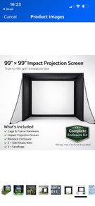 Golf simulator enclosure and impact screen
