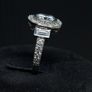 Vintage 9ct Gold White Stone Halo Ring Image 4