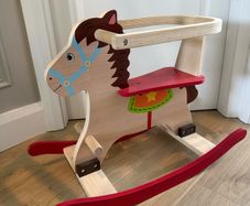 Wooden rocking horse