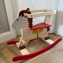 Wooden rocking horse