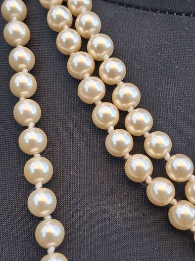 Kenneth Jay Lane 36" Pearl Necklace(With Pouch and COA)