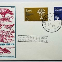 Ireland 1970 European Conservation Year Fdc Envelope Eire 2 X Irish Stamps Set