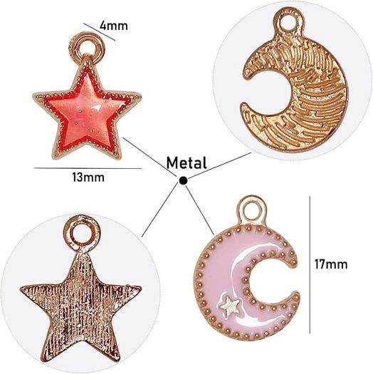 100Pcs Wholesale Bulk Lots Jewelry Making Charms Assorted Gold Plated Enamel Pendants for DIY Necklace Bracelet Earring Craft Supplies