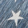 Ex display 100cm x 158cm distressed french navy and off white outdoor/indoor star rug Image 9