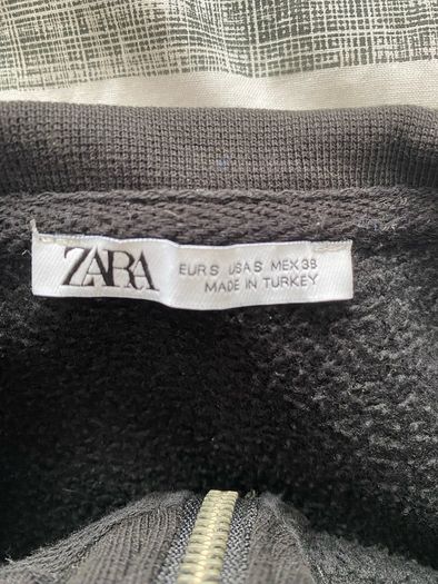 Zara 1/4 zip black sweatshirt