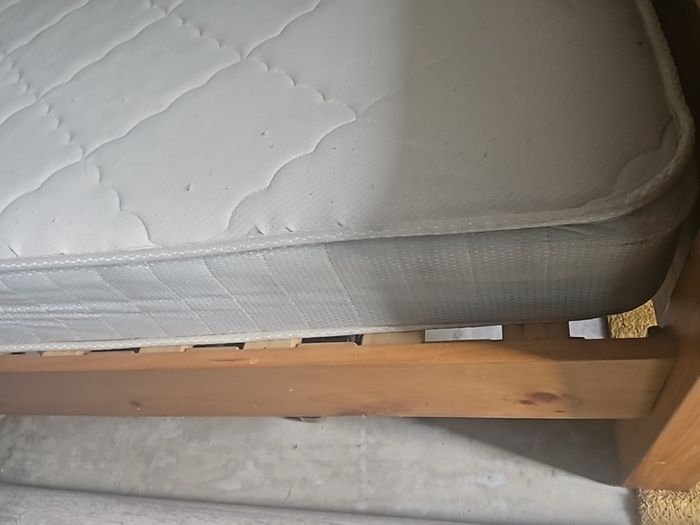 double bed solid wood  with matress