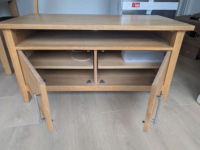 solid oak TV unit