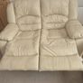 Cream Leather Sofa Image 4