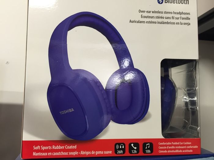 Blue Bluetooth Headphones Head Phones