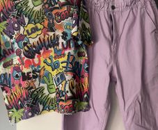 lilac trousers and matching top set co ord size M/L