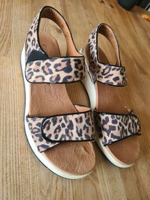 Caprice Leopard Print Sandals
