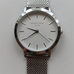 Rosefield The Tribeca Silver Mesh Watch_ TWS-T52_Original Box