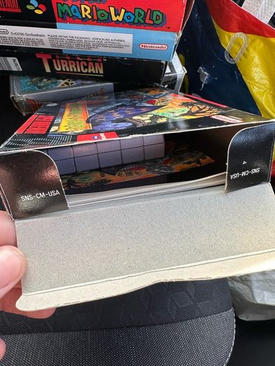 Super Nintendo retro console + games Mario snes