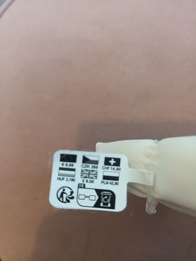 Cream satin hair band was 9.99