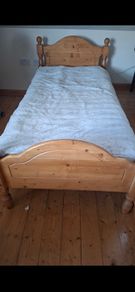 single bed with mattress