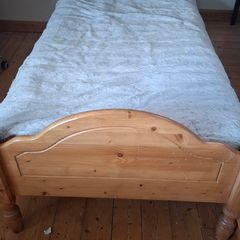 single bed with mattress