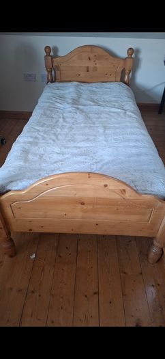 single bed with mattress