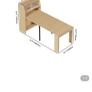 Extendable Dining Table, Natural, Rustic Style With Sideboard Image 9