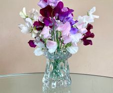 Vintage German Glashutte Bark Vase / Candleholder, Mid Century Glass