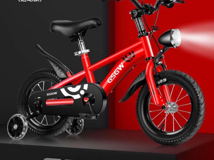 kids bike with lights new in