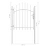 Garden Gate Steel 1x1.75 m White Image 5