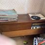 Vintage furniture ,commode, small table, singer sewing machine and radiogram Image 3