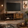 140cm TV Cabinet  Modern TV Stand with Adjustable Shelves, Magnetic Door & Storage Unit Image 4