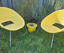 4 Garden armchairs, outdoor seats, bistro