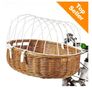 Aumuller Wicker Bicycle Pet Basket with Safety Grid XL Image 6