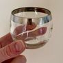 Set of six mid-century roly poly cocktail/punch glasses and tray Image 3