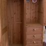 Solid Pine Combination Wardrobe with Drawers Image 2
