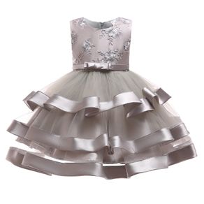 New Elegant Flower Girls Princess Dressed Girl Layered Tutu Dress For Birthday Wedding Performance size 7-8 yrs