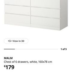 Chest of 6 drawers IKEA