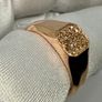 Diamond Natural Arglye Champagne Diamond SIGNET Ring Image 2