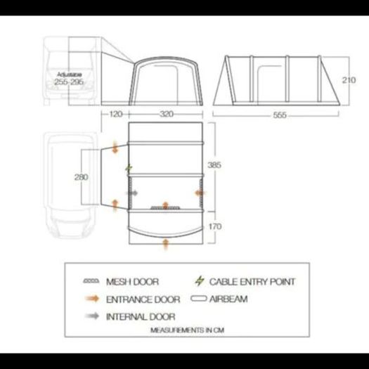 Driveaway Air Awning - Vango Galli III (Tall)