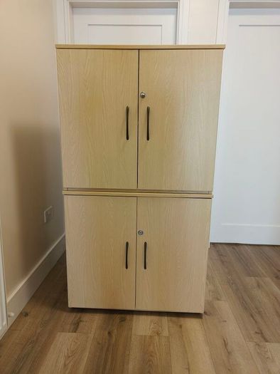 2 Sturdy Lockable Storage Cabinets  Excellent Condition