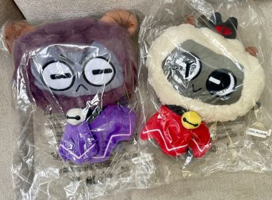 2 Cult of the Lamb plushies set - Lamb and Goat. Brand new official video game merch