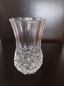 Cyrstal Vase/5" Thick Cut Crystal Vase/Final Price Drop to Clear