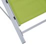 Sun Loungers 2 pcs with Table Aluminium Green Image 6