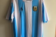Argentina AFA Retro Football Shirt Blue White