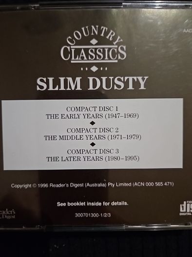 Slim Dusty - Country Classics. Reader's Digest Compilation. 3 CD.