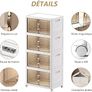 Storage Boxes with a lid, 4 Piece Large Collapsible Wardrobe, Stackable Storage Boxes with wheels Plastic Collapsible Organiser Kitchen Foldable Plastic Box (4 /110L) Image 3