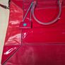 womens GABS large Red leather bag shoulder bag handbag crossbody Image 7