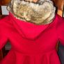 Girls Winter Red Coat Image 6