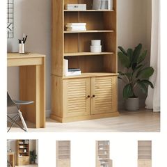 New pine bookcase or shelving unit, assembled