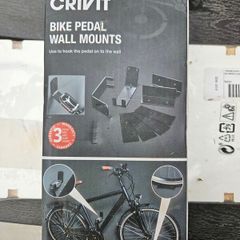 Crivit bike pedal wall mount, new