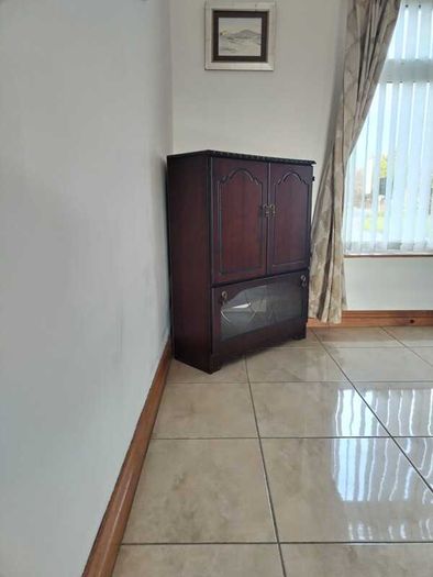 Television Unit - TV Wooden Corner Unit with folding doors & Pull Down Glass Cabinet Door - For Kitchen, Bedroom, Sitting, Lounge, Conservatory / Sun Room etc in your house