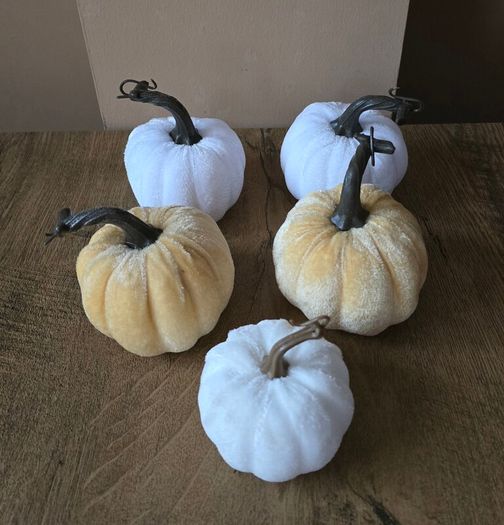 A set of 5 Halloween pumpkins mixed colors