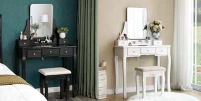 New Modern Dressing Table Set + Stool  - FREE P&P